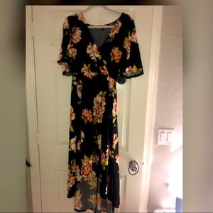Black floral dress